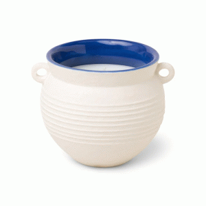 Керамична соева свещ Падивакс Санторини – крем - скала и дърво хиноки